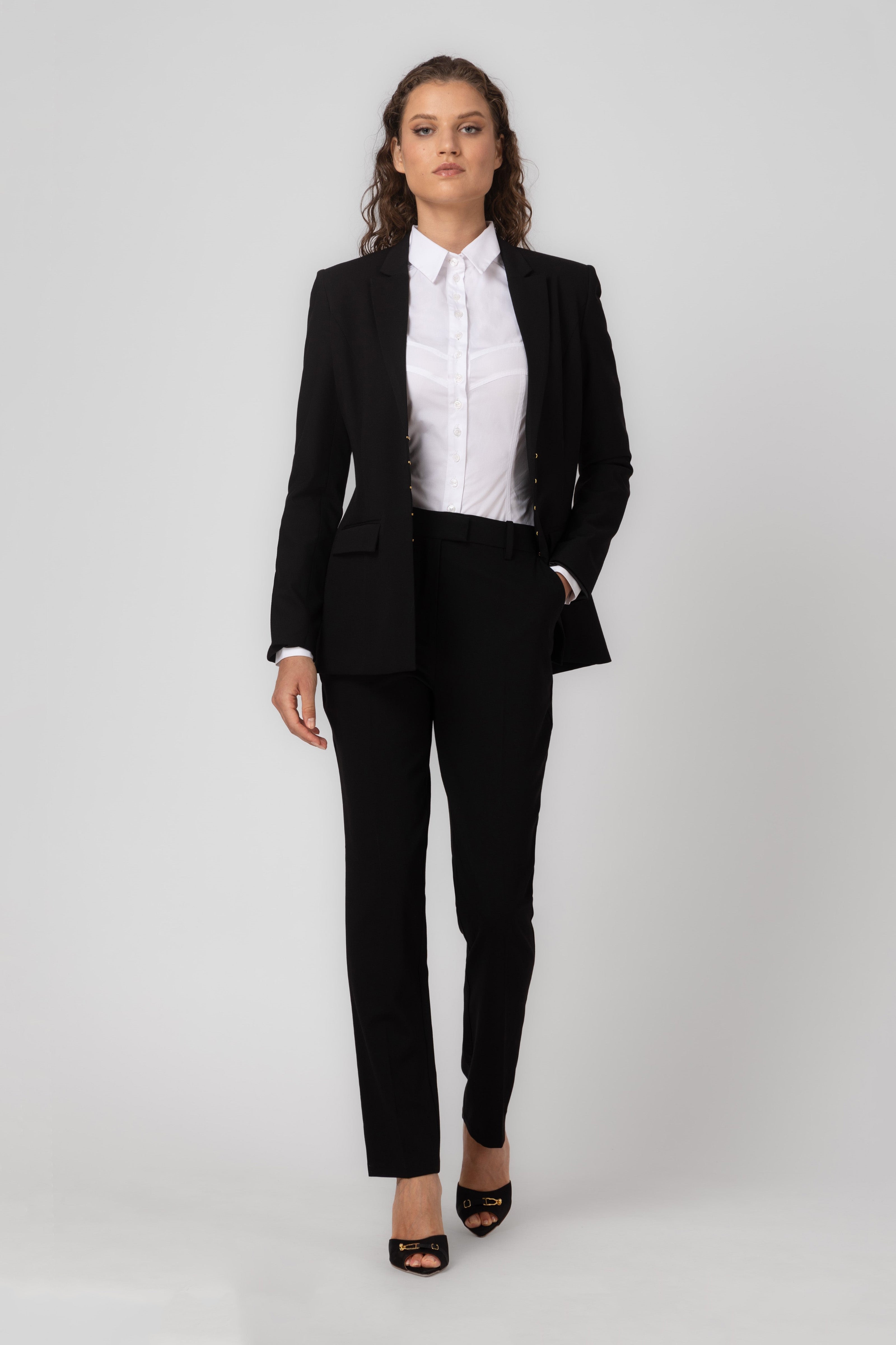 Formal Wool Blazer Black