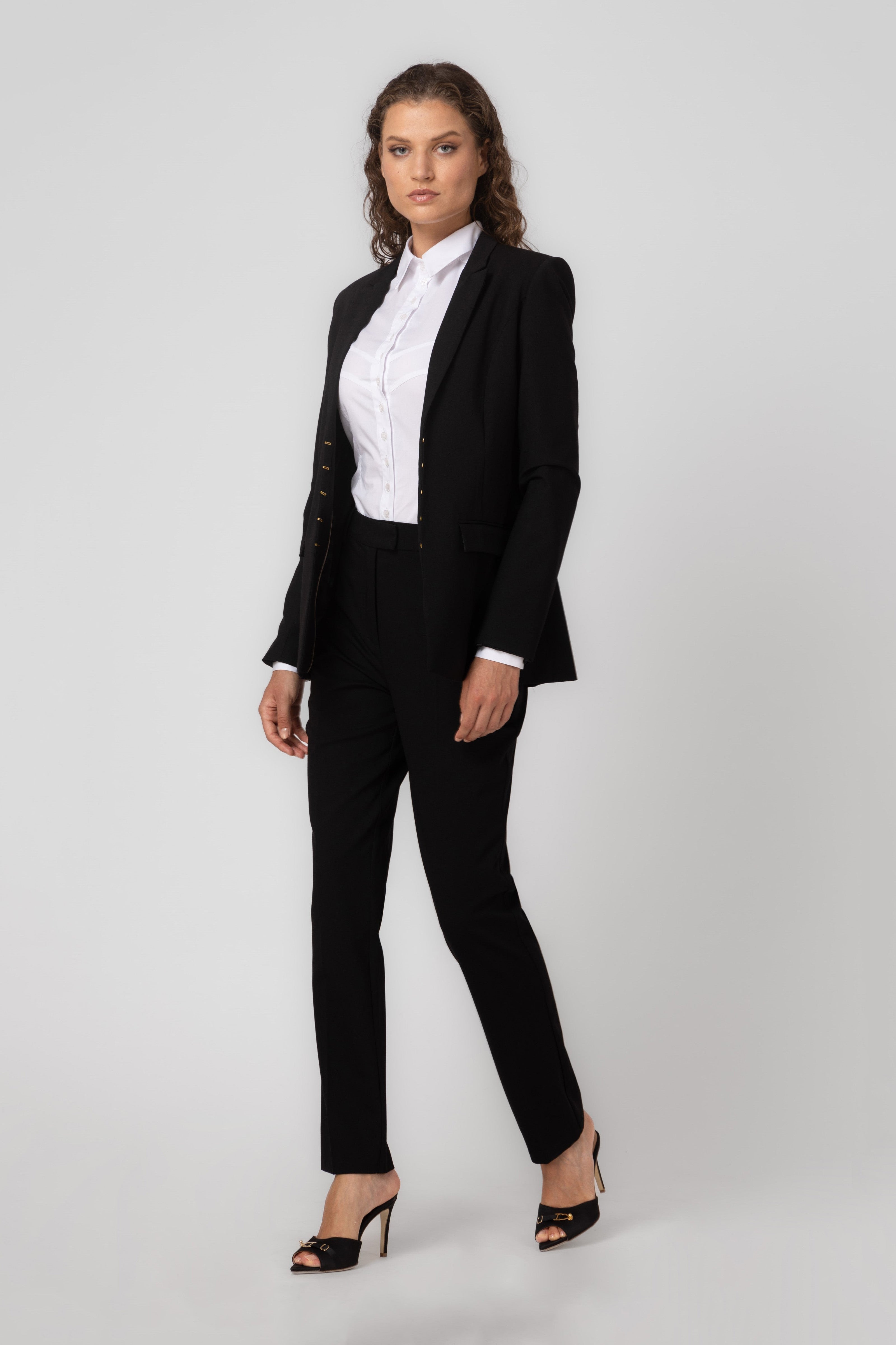 Formal Wool Blazer Black