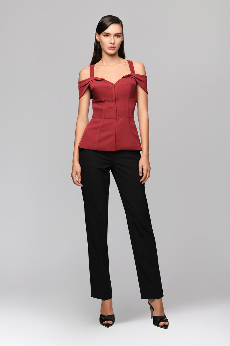 Formal Wool Trousers Black