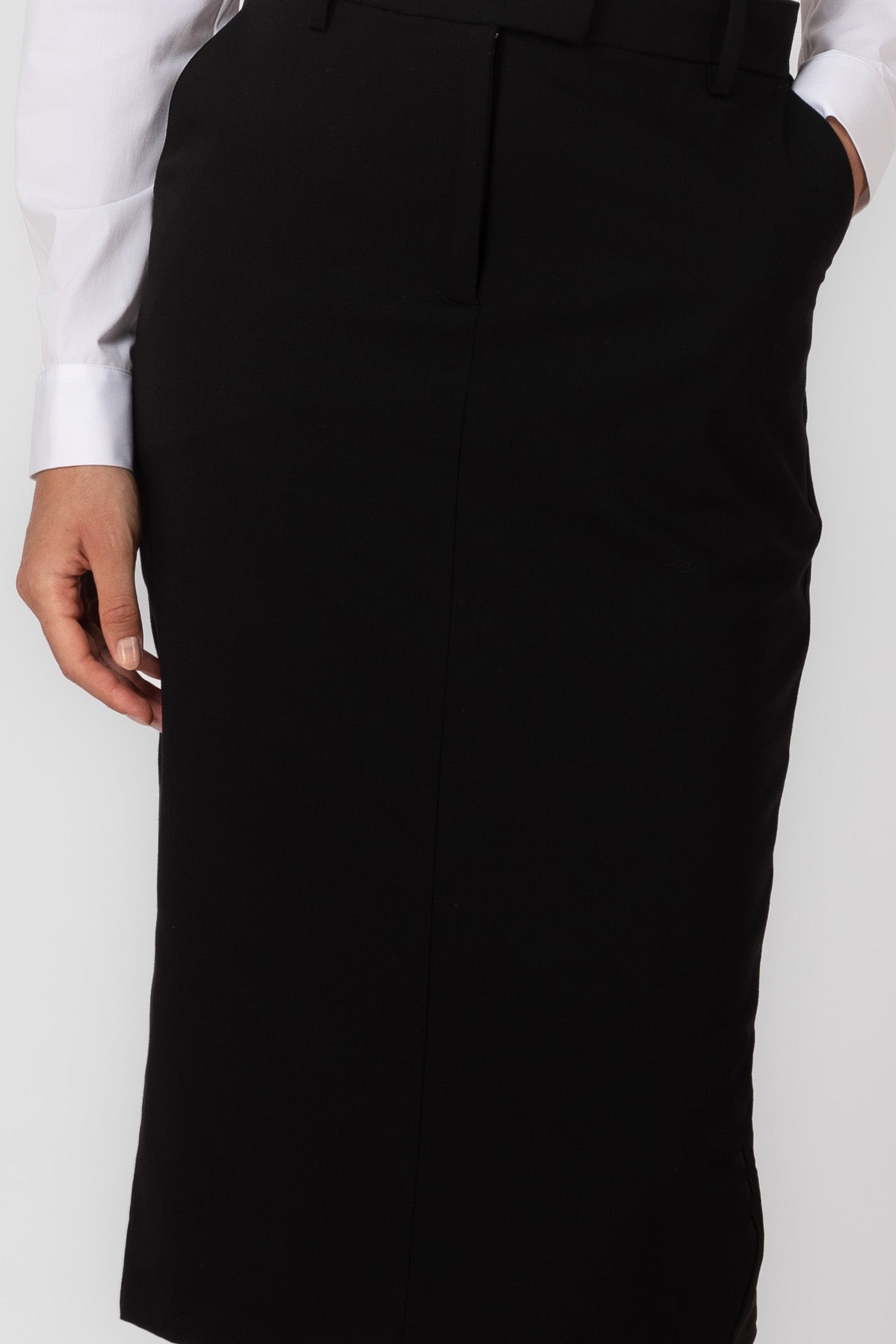 Formal Wool Skirt Black