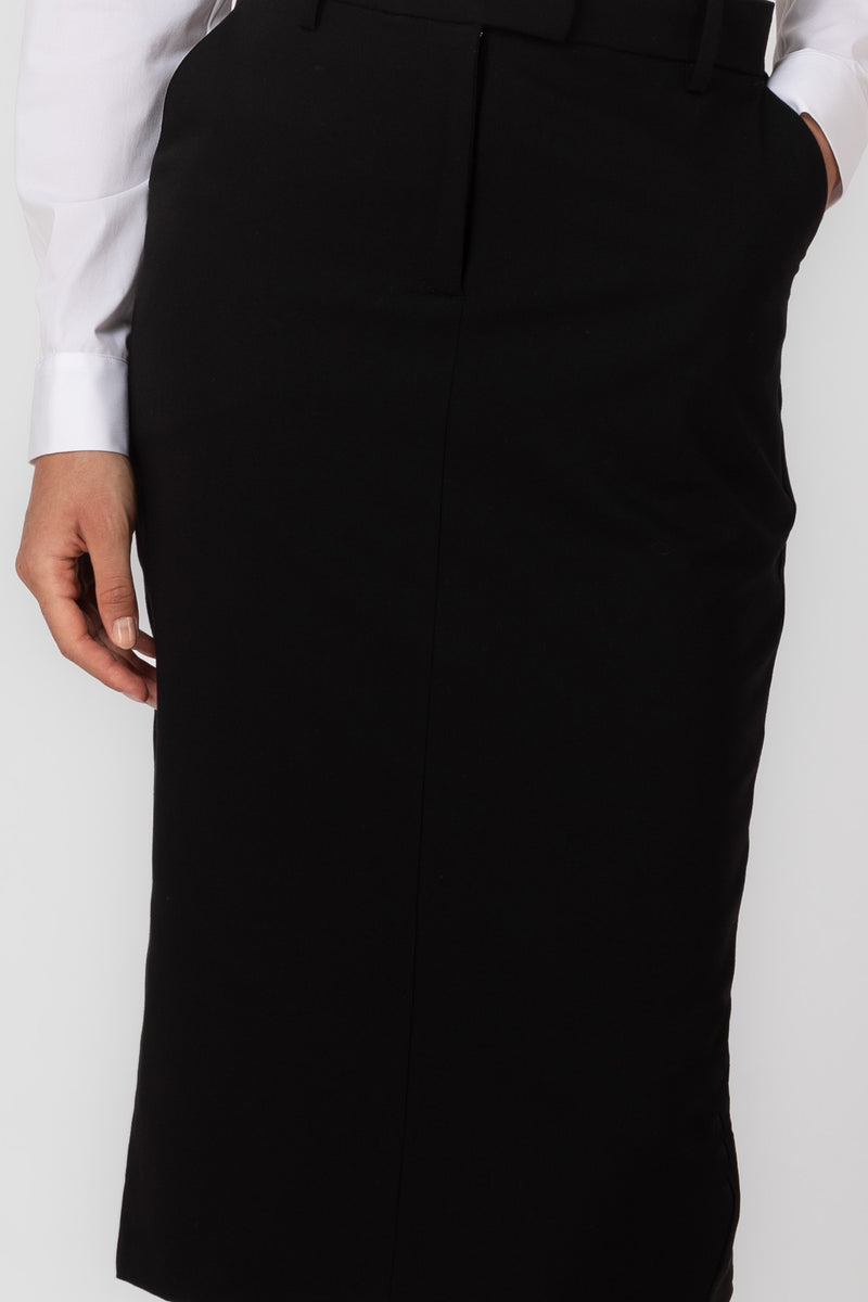 Formal Wool Skirt Black
