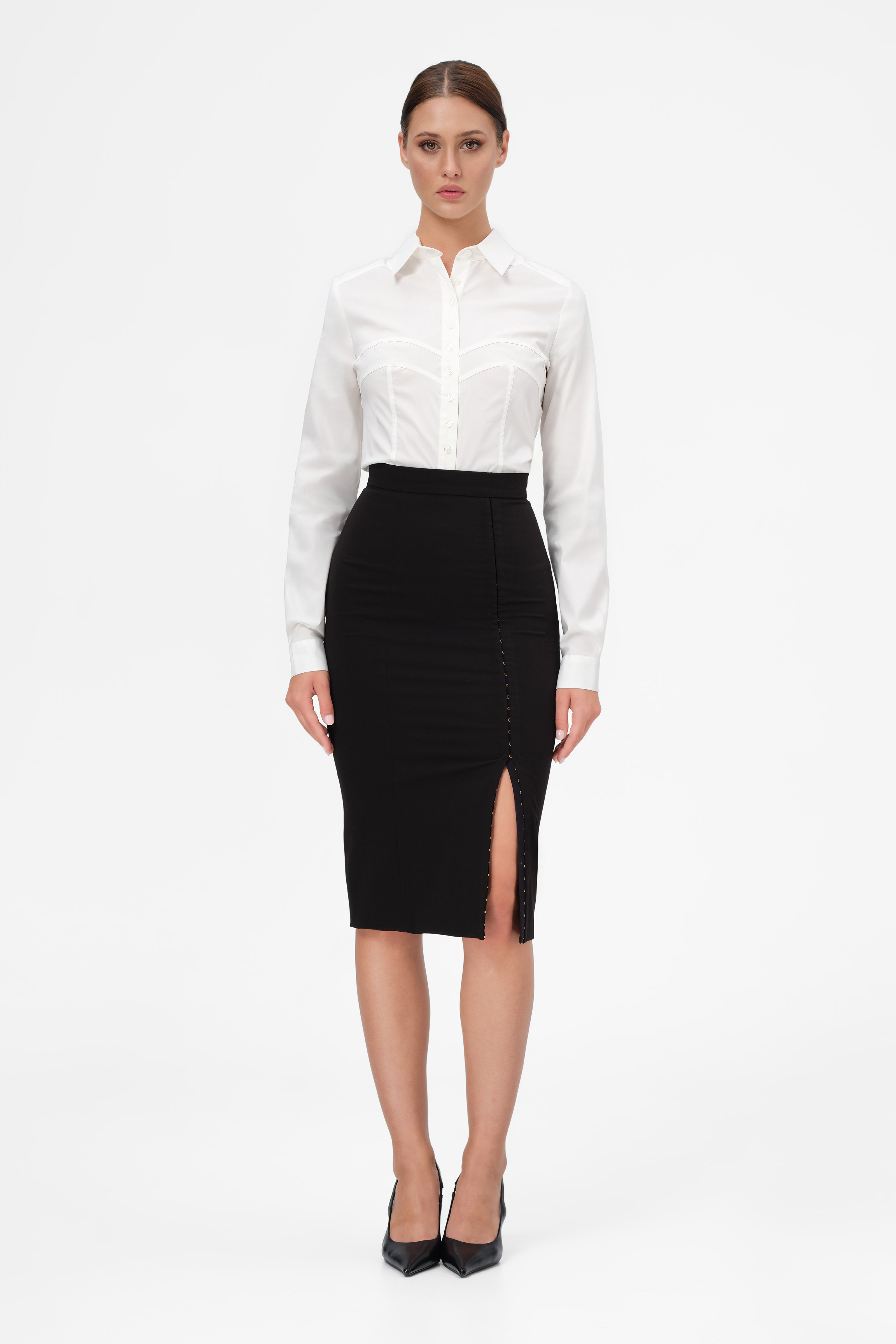 Camasa alba din poplin Androgyn