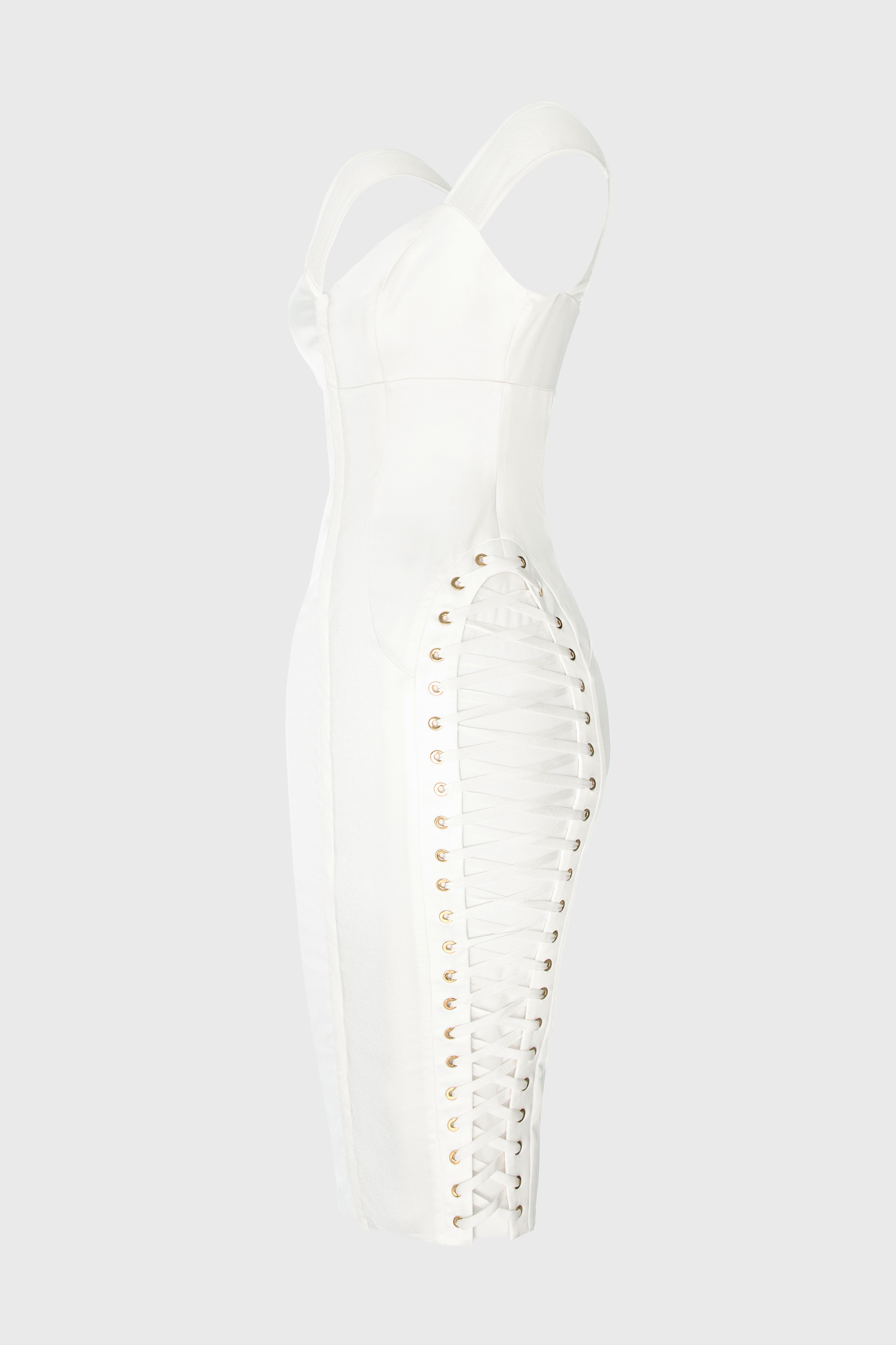 Blackcherry Dress White