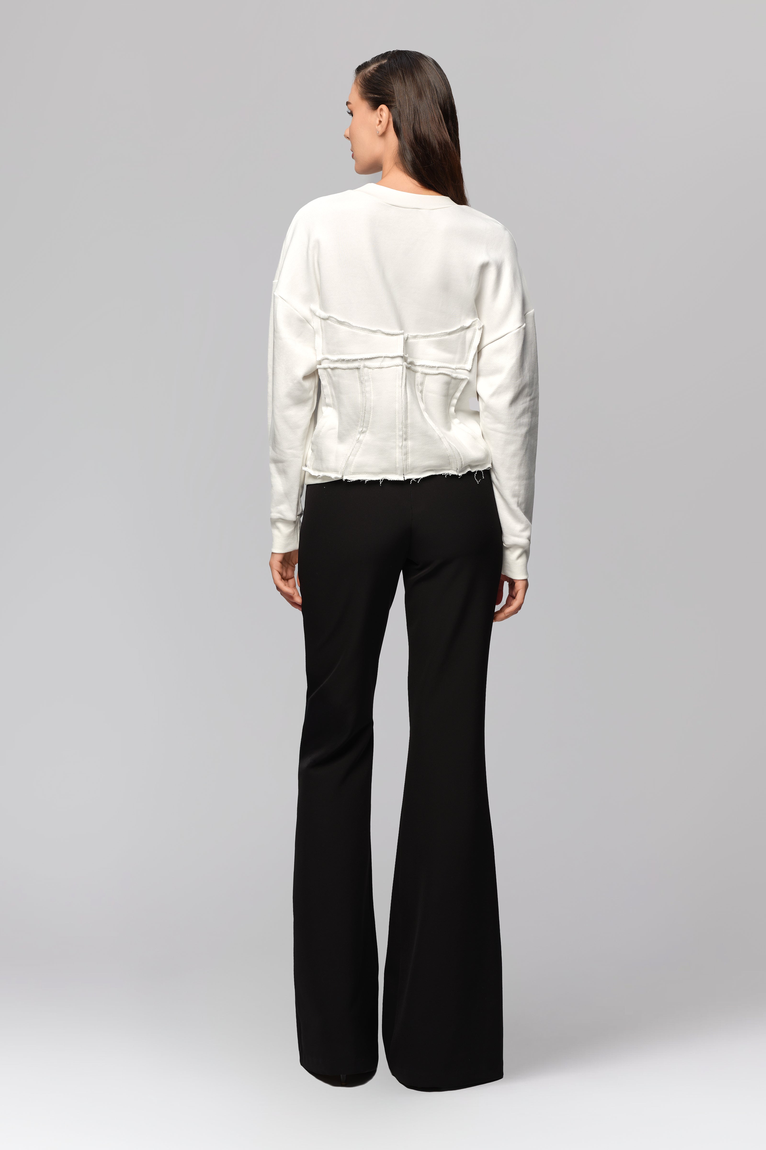 Deconstructed Sweatshirt White