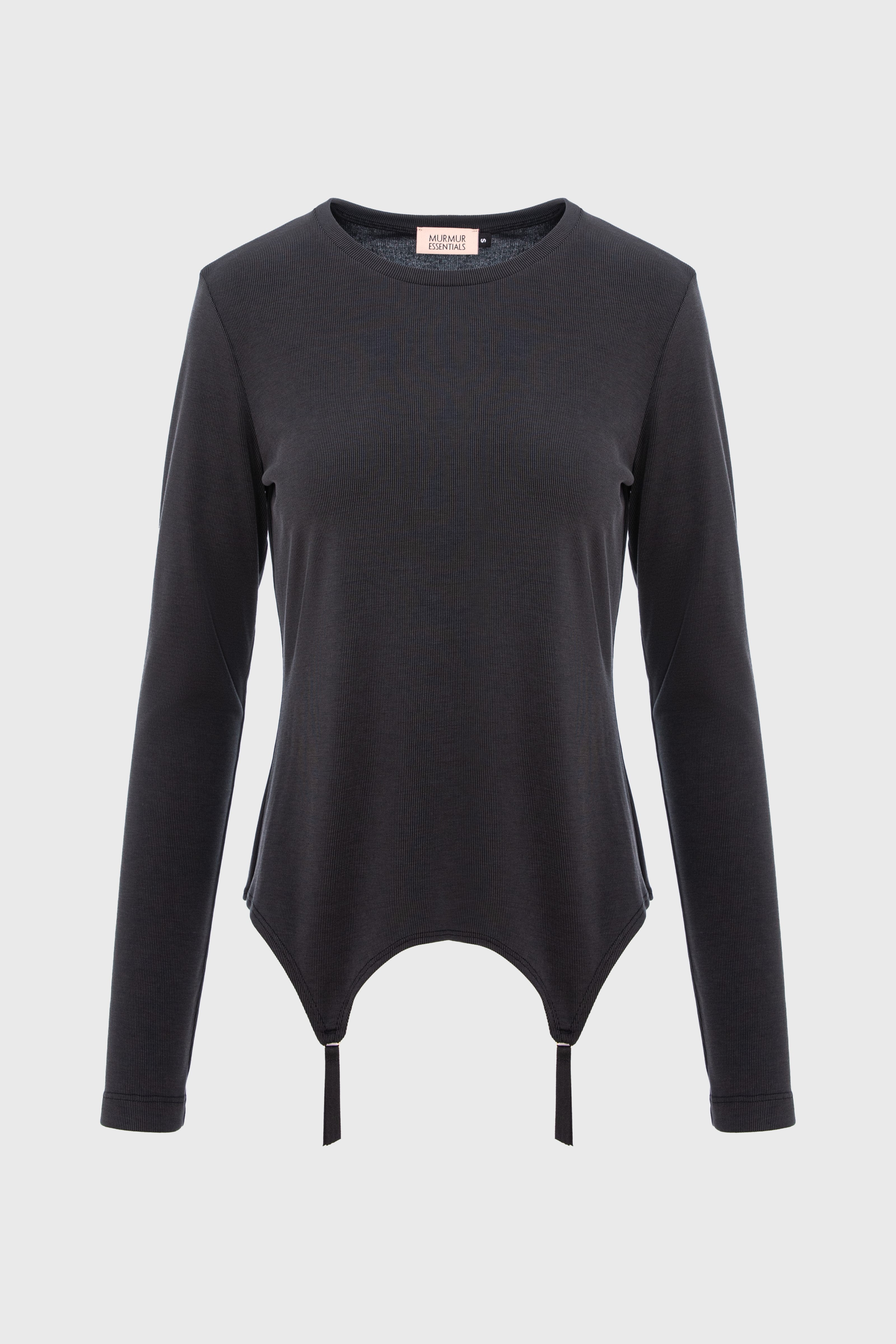 Garter Blouse Black