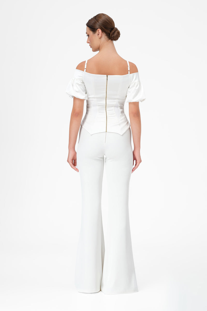 Haze Sleeve Corset White