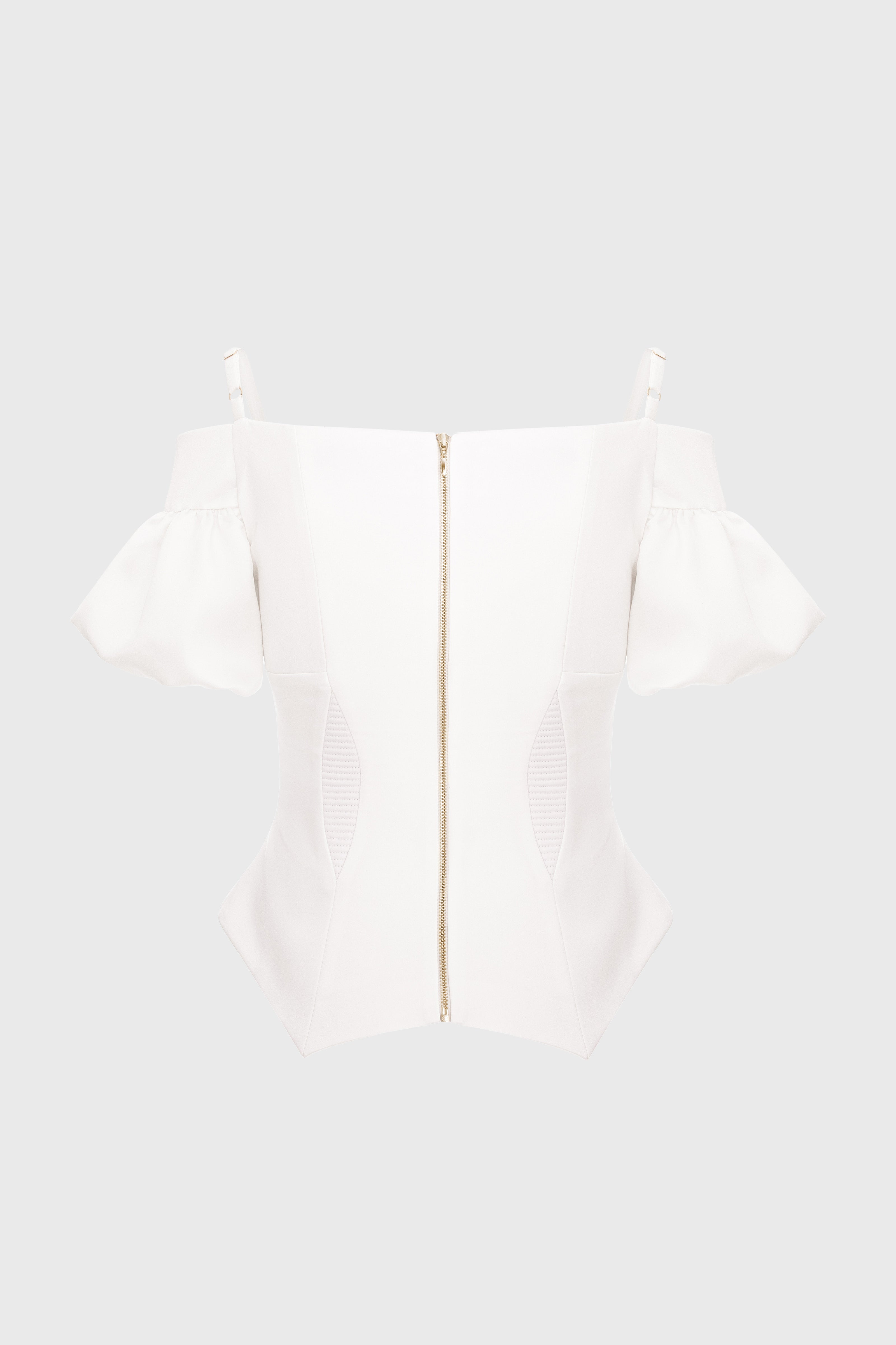 Haze Sleeve Corset White