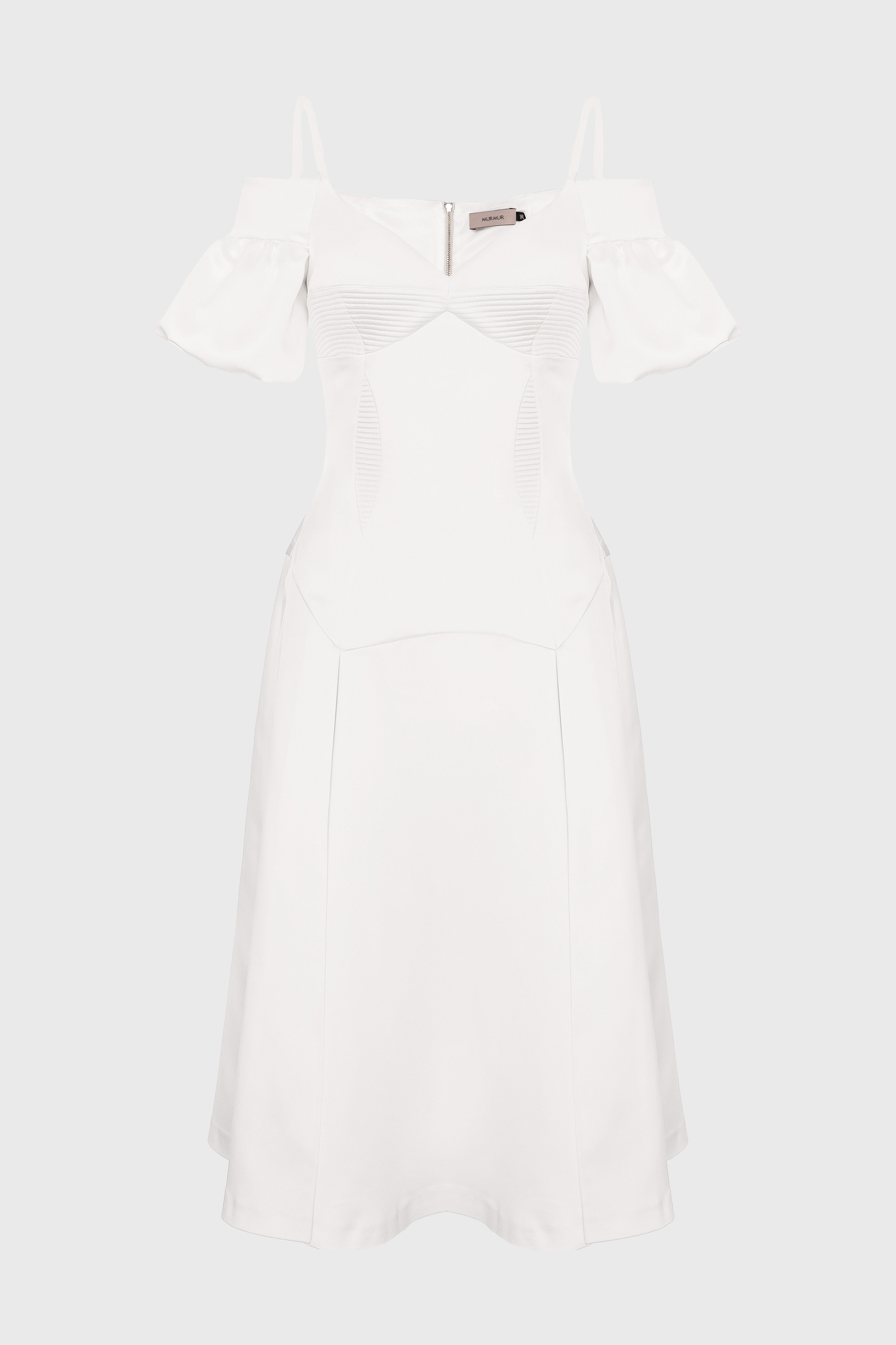Haze Sleeve Dress White