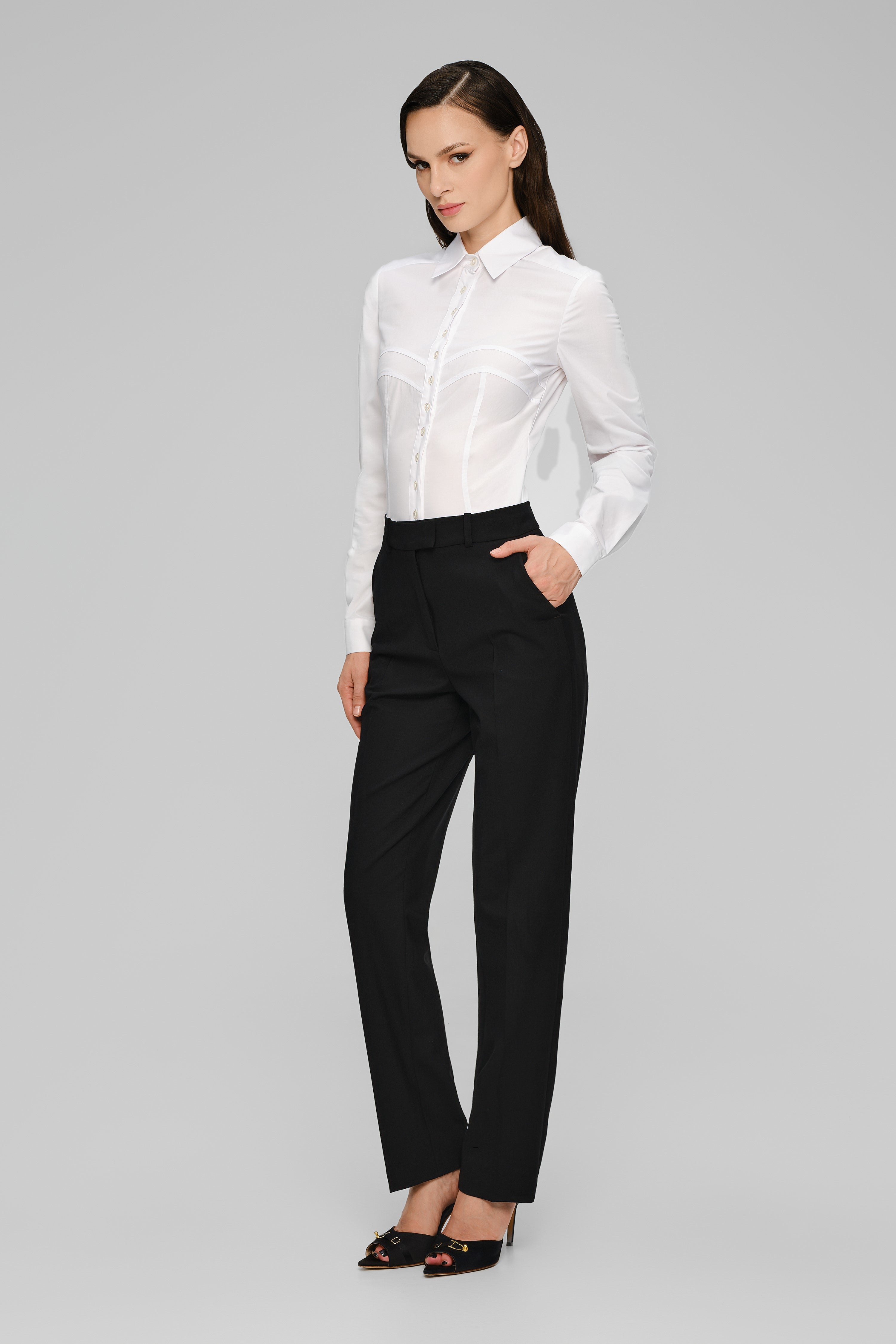 Formal Wool Trousers Black