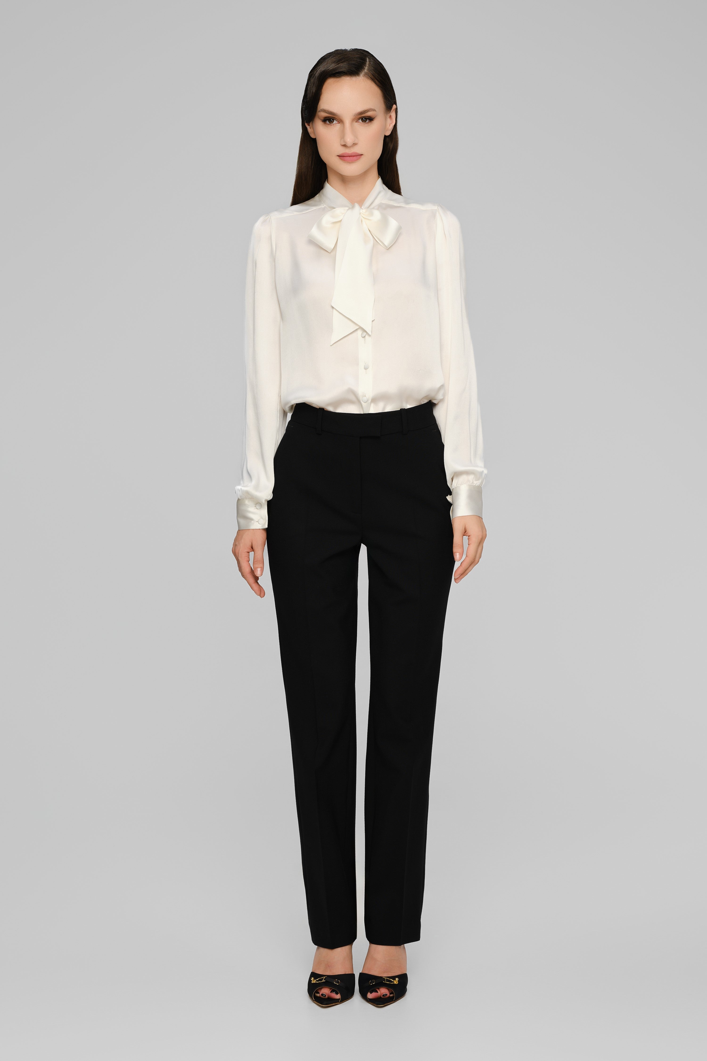 Formal Wool Trousers Black