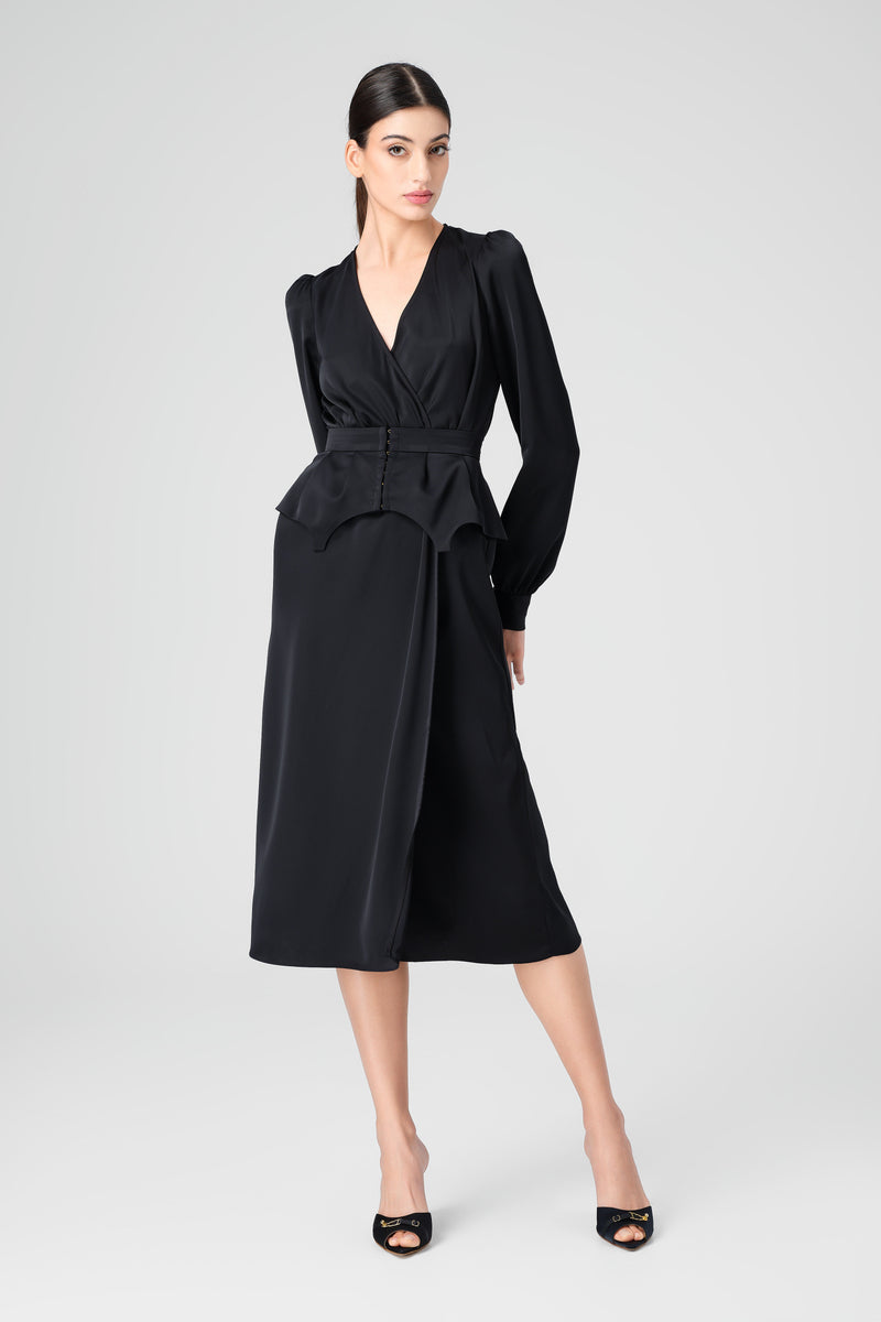 Fold Dress Black