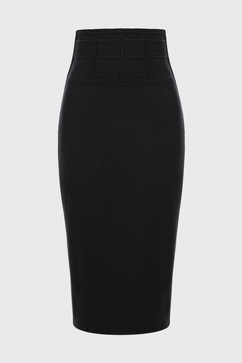 Tomboy Wool Skirt Black