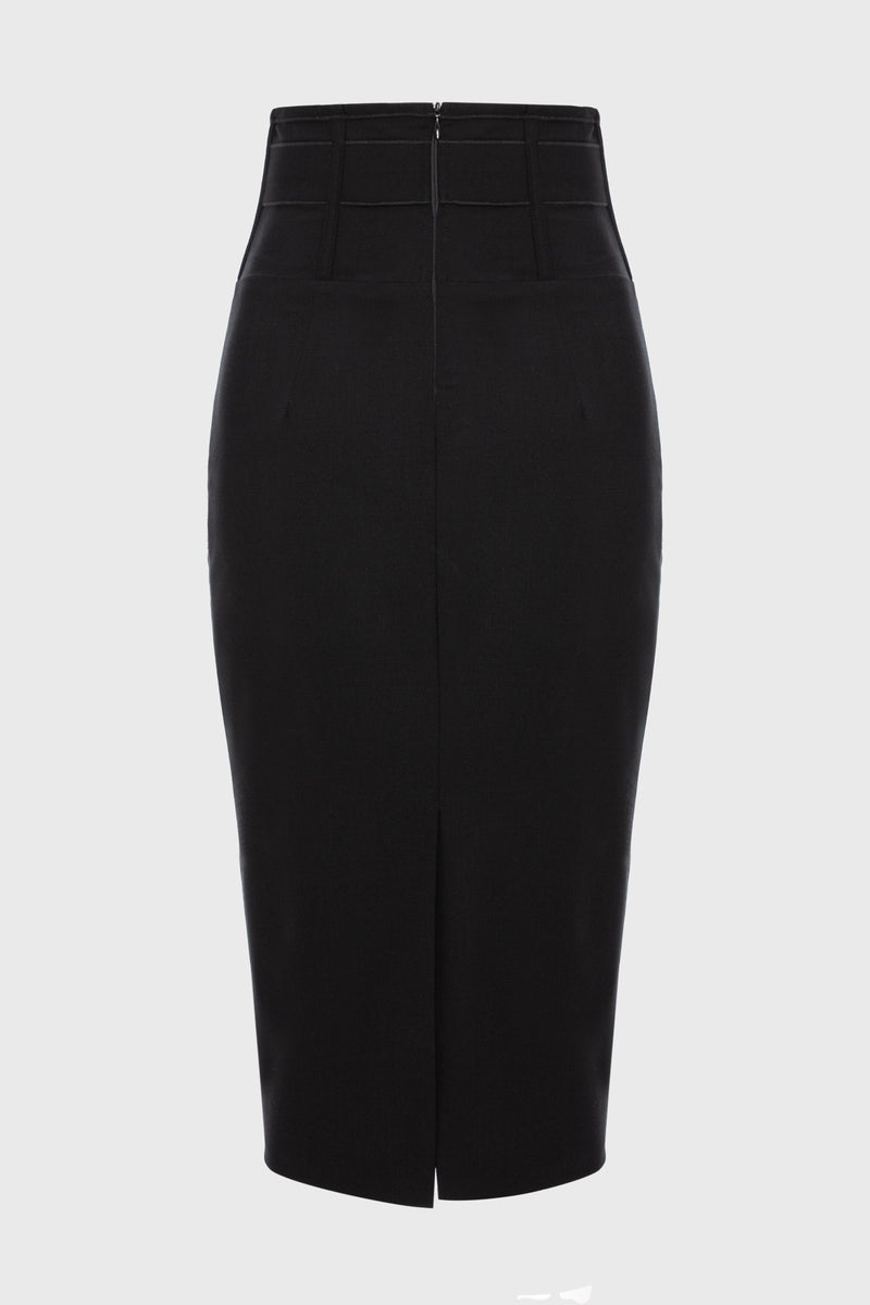 Tomboy Wool Skirt Black