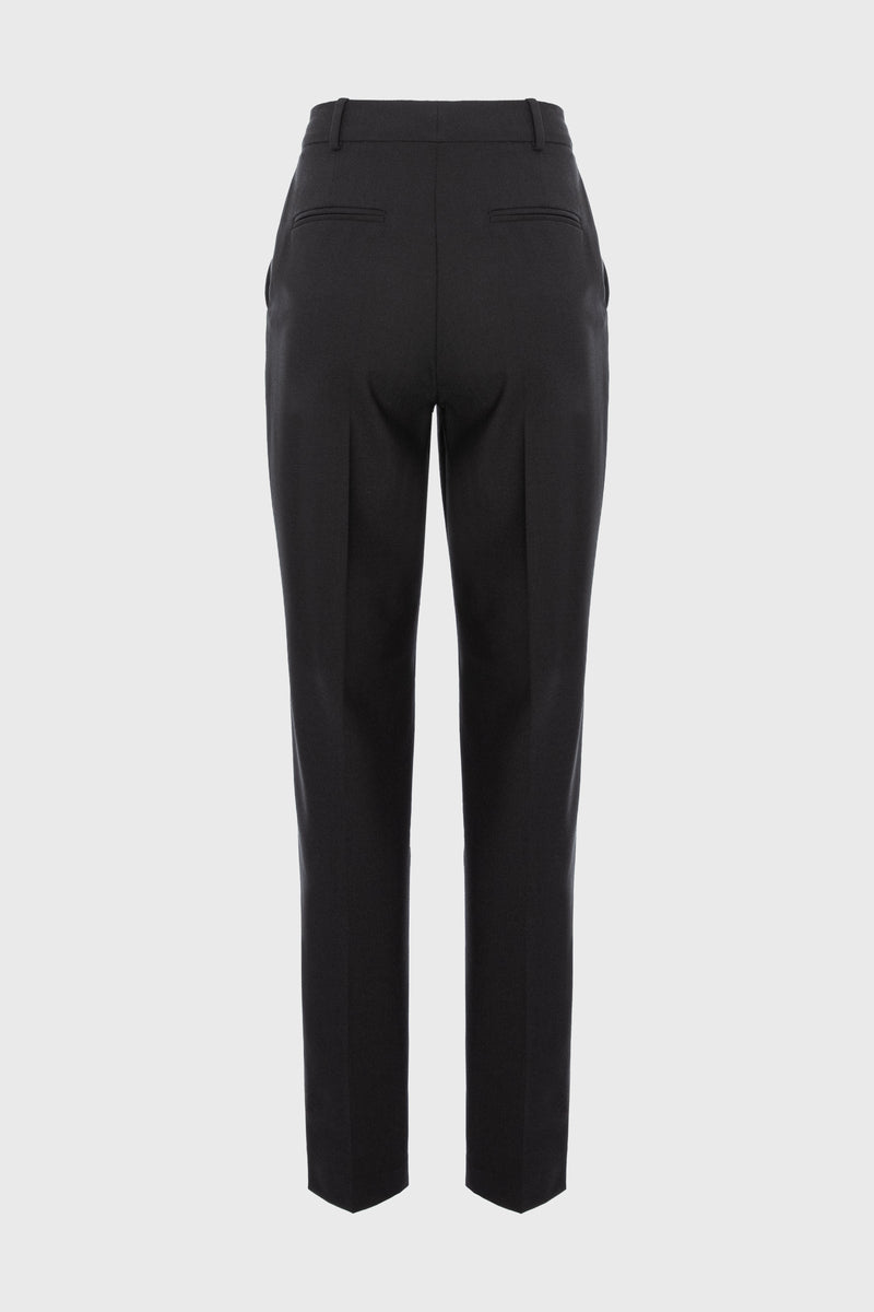 Formal Wool Trousers Black