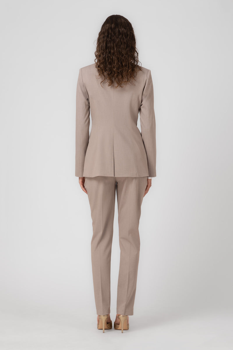 Formal Wool Trousers Sand