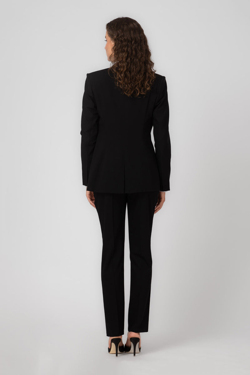 Formal Wool Blazer Black