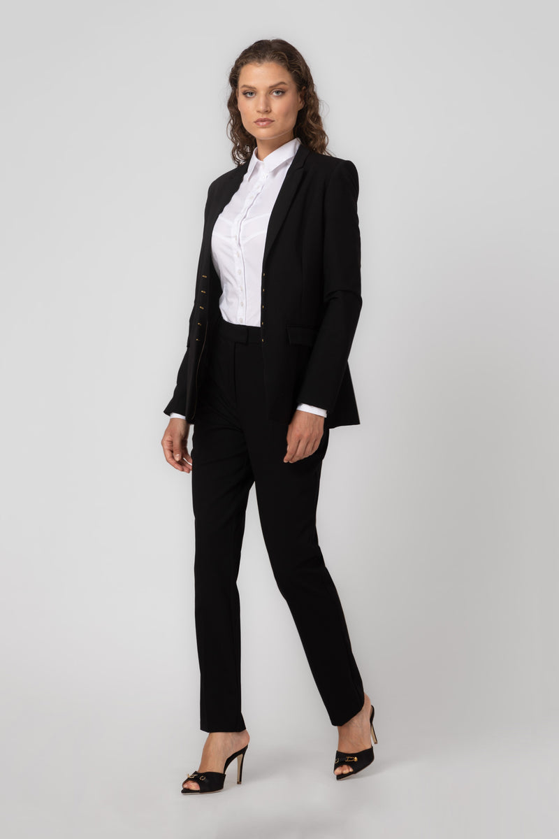 Formal Wool Blazer Black