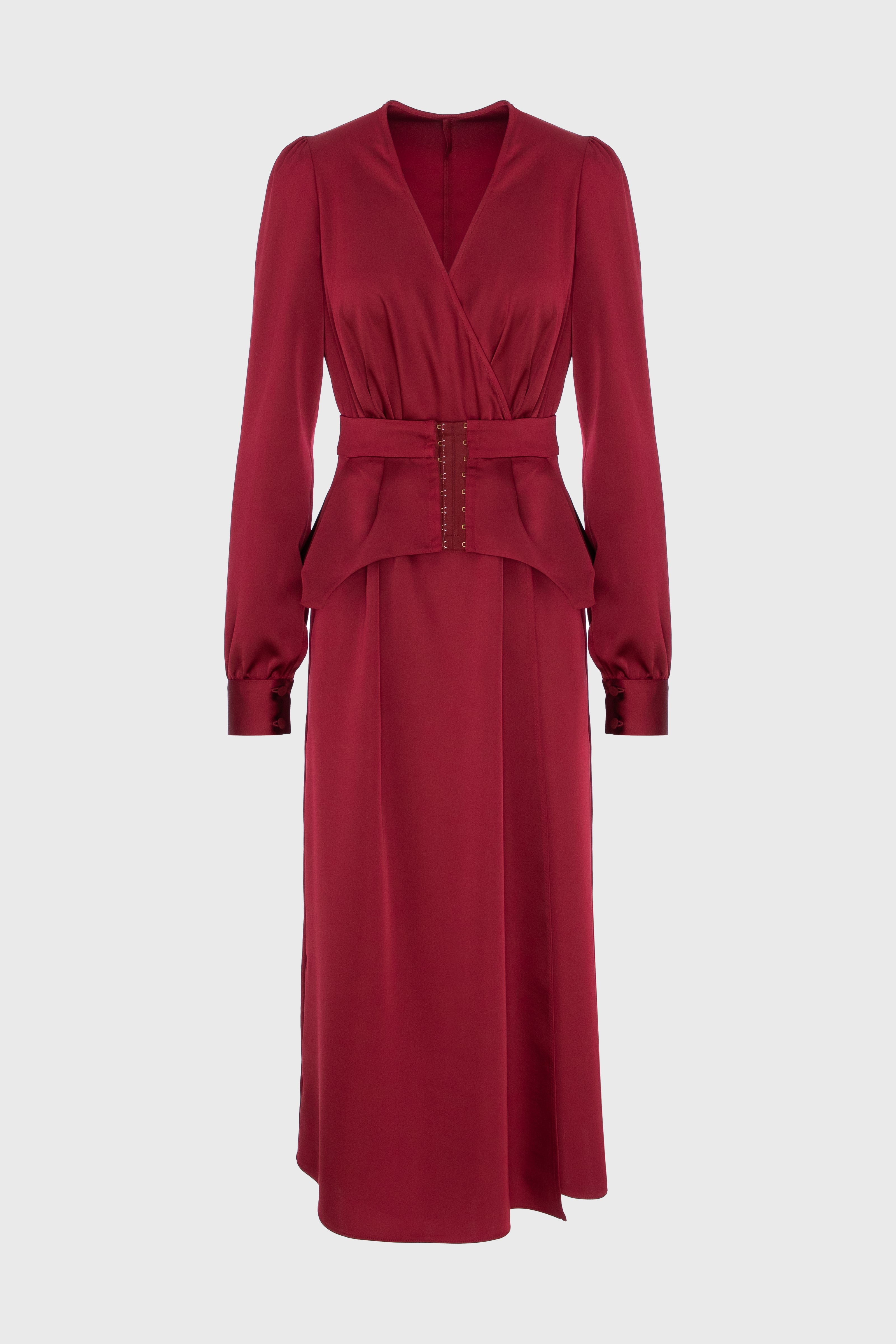 Fold Dress Wine