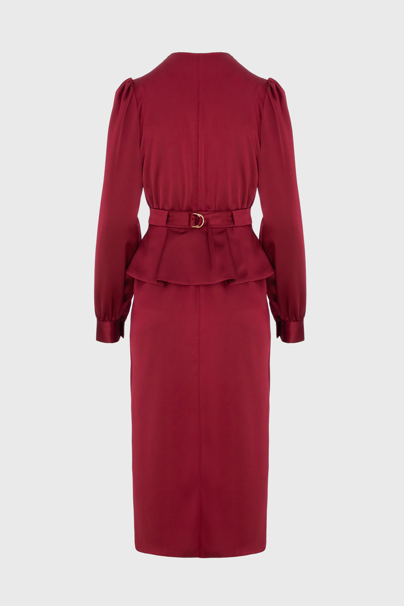 Fold Dress Wine