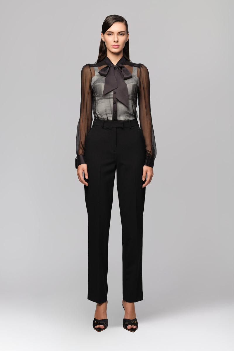 Formal Wool Trousers Black