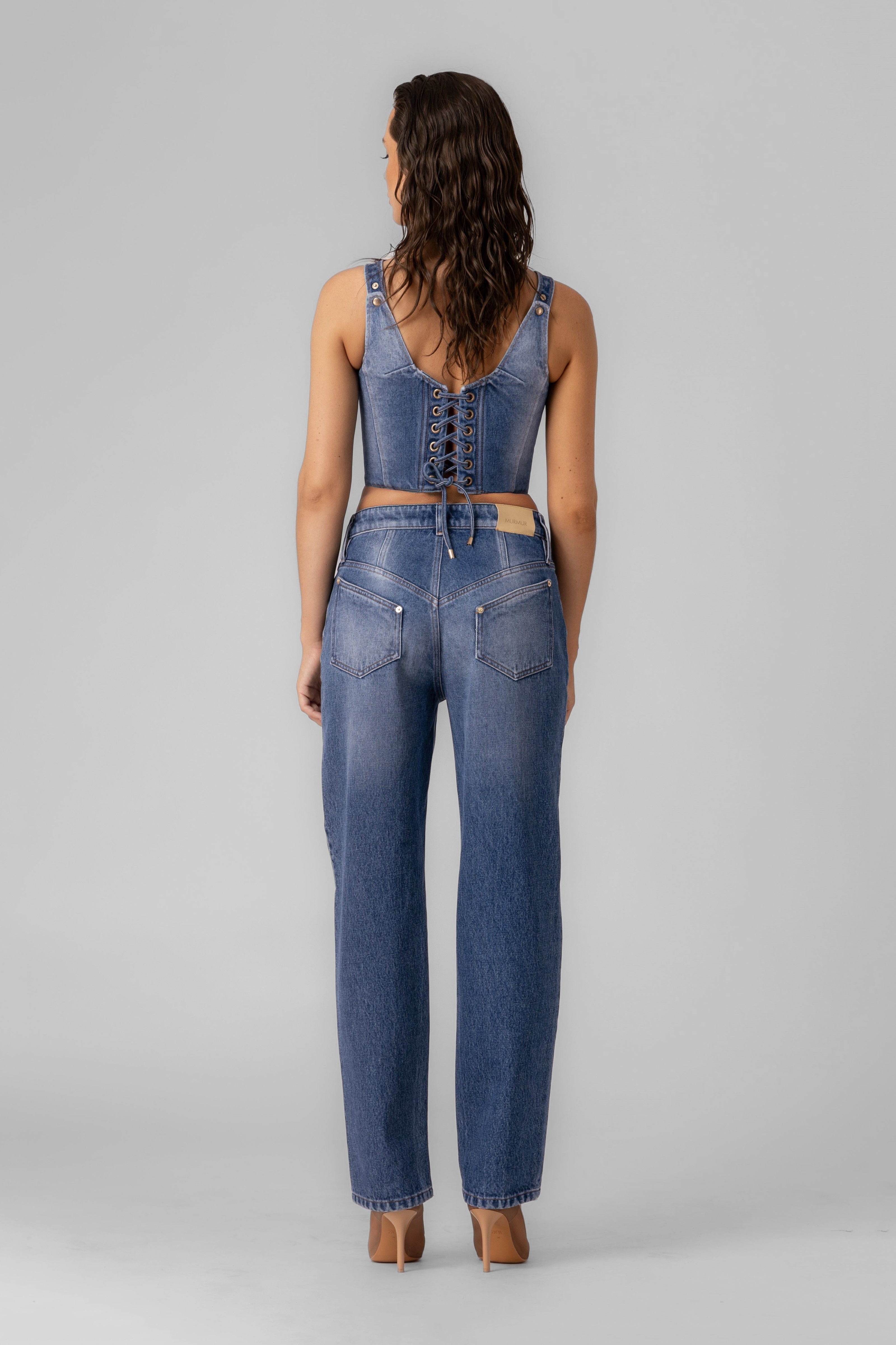 Corset Denim Bra Top