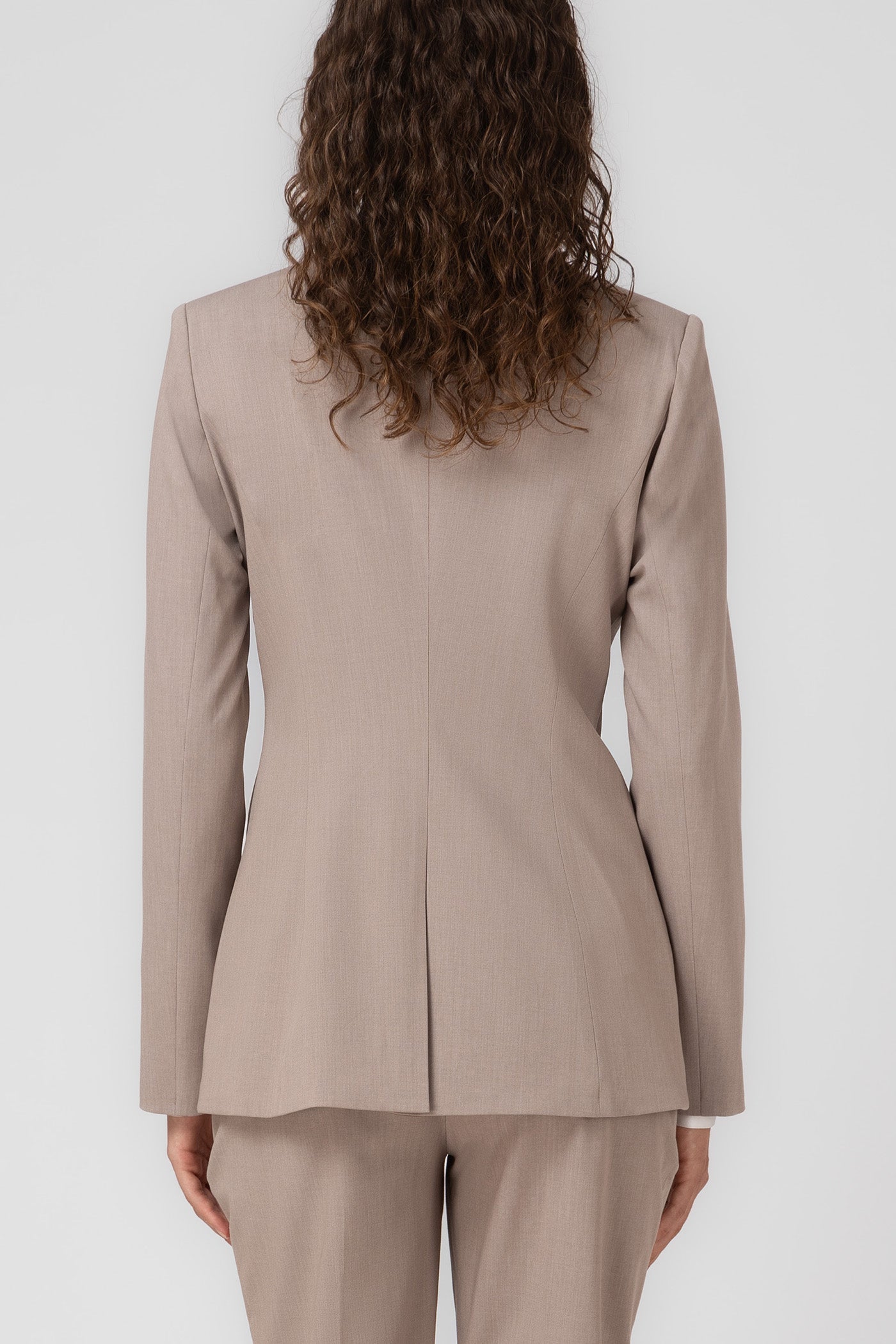 Formal Wool Blazer Sand