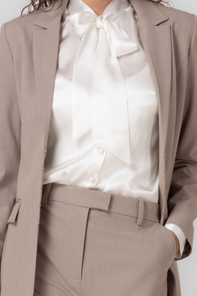 Formal Wool Blazer Sand