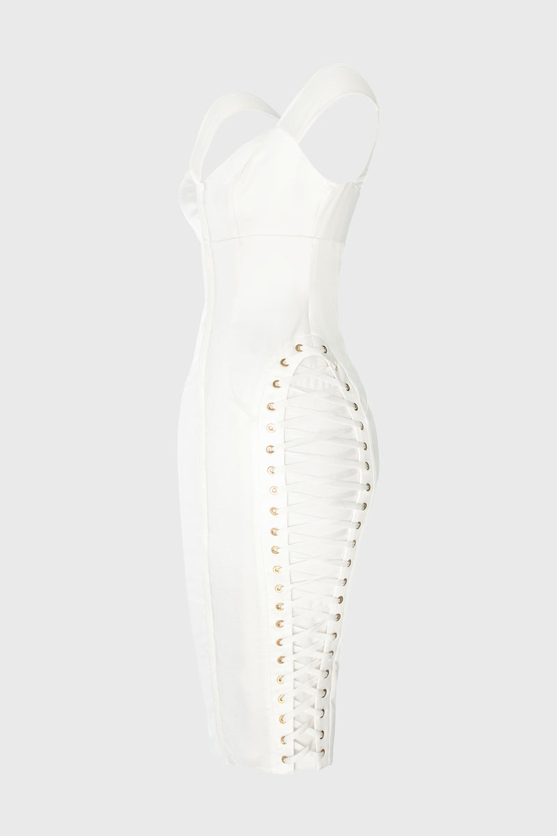 Blackcherry Dress White
