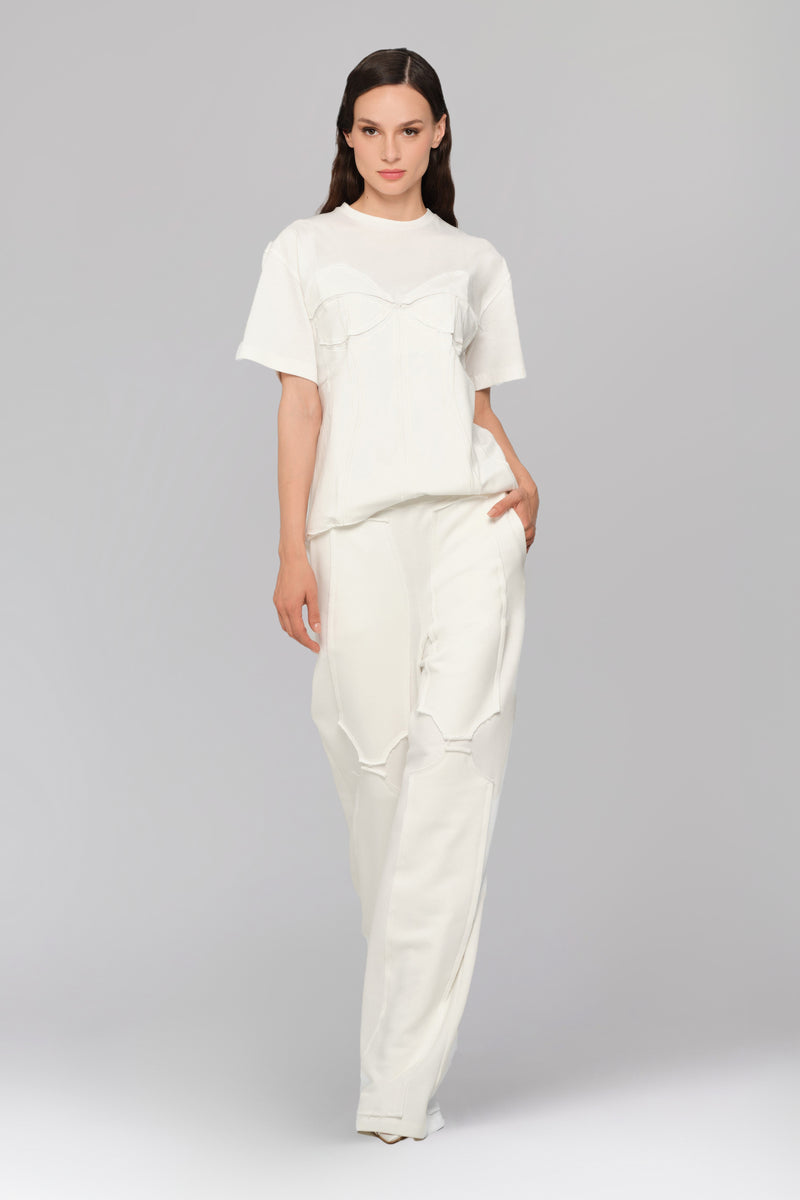 Deconstructed Sweatpants White
