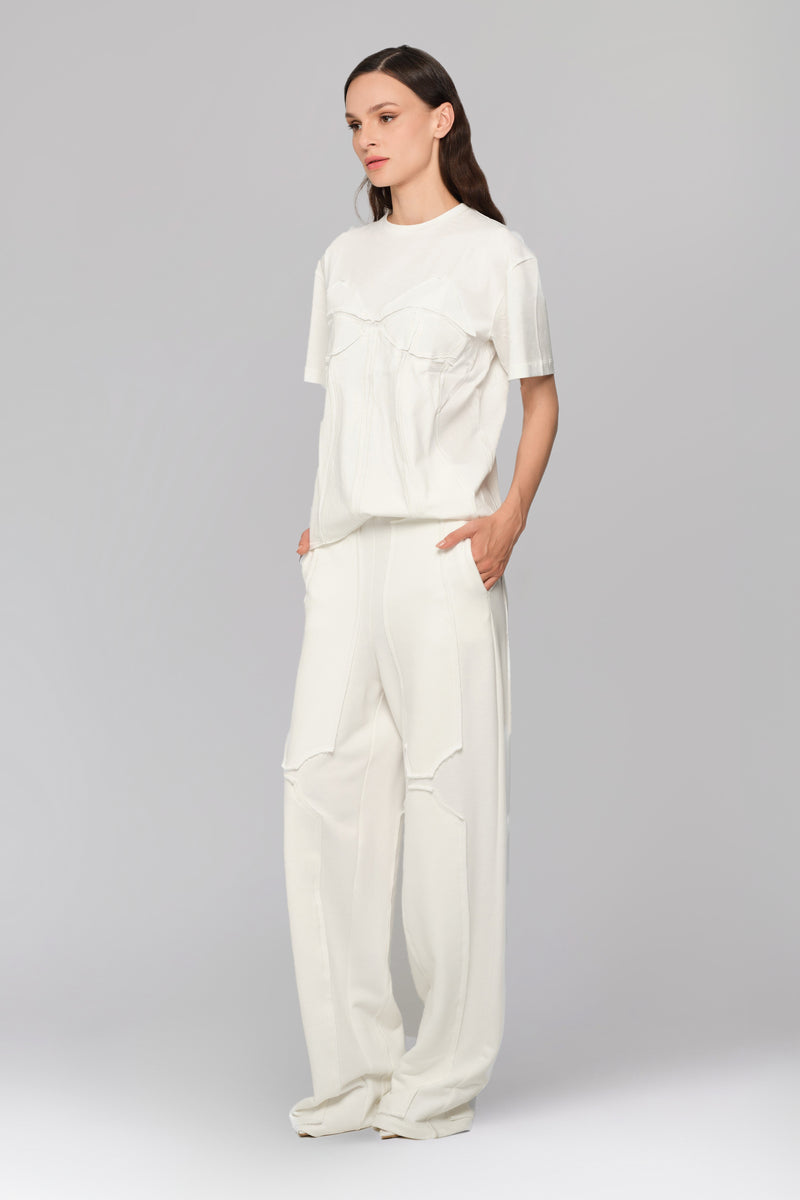 Deconstructed Sweatpants White