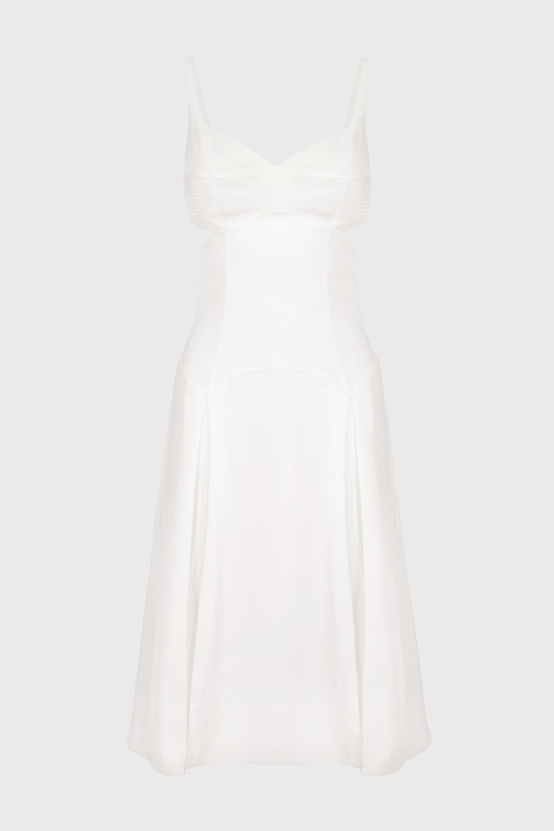 Escapade Midi Dress White