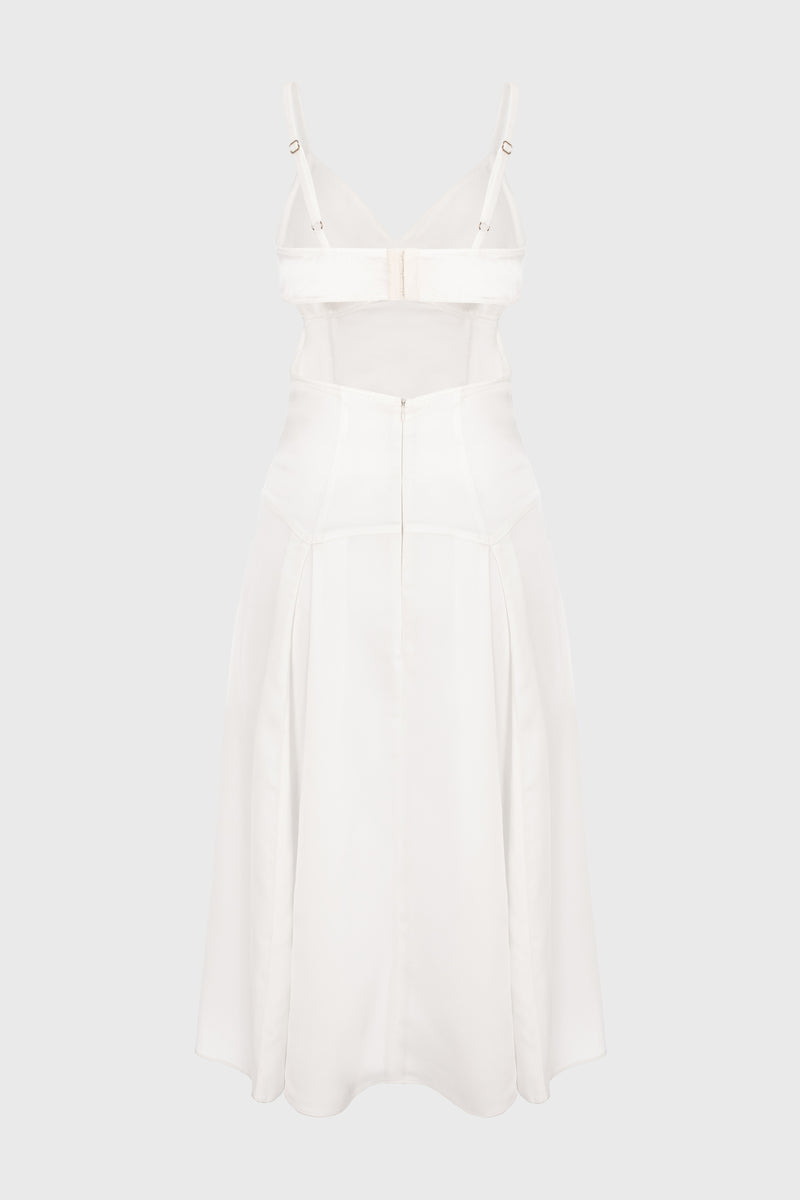Escapade Midi Dress White