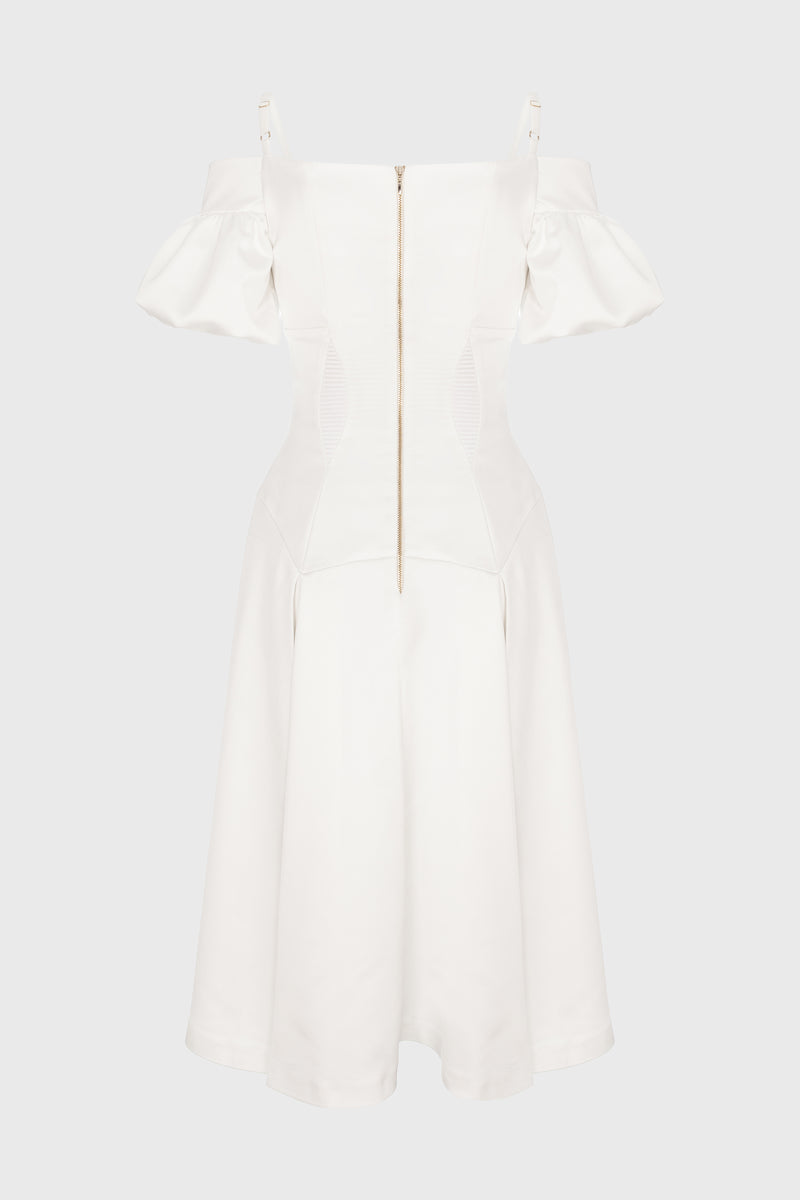 Haze Sleeve Dress White