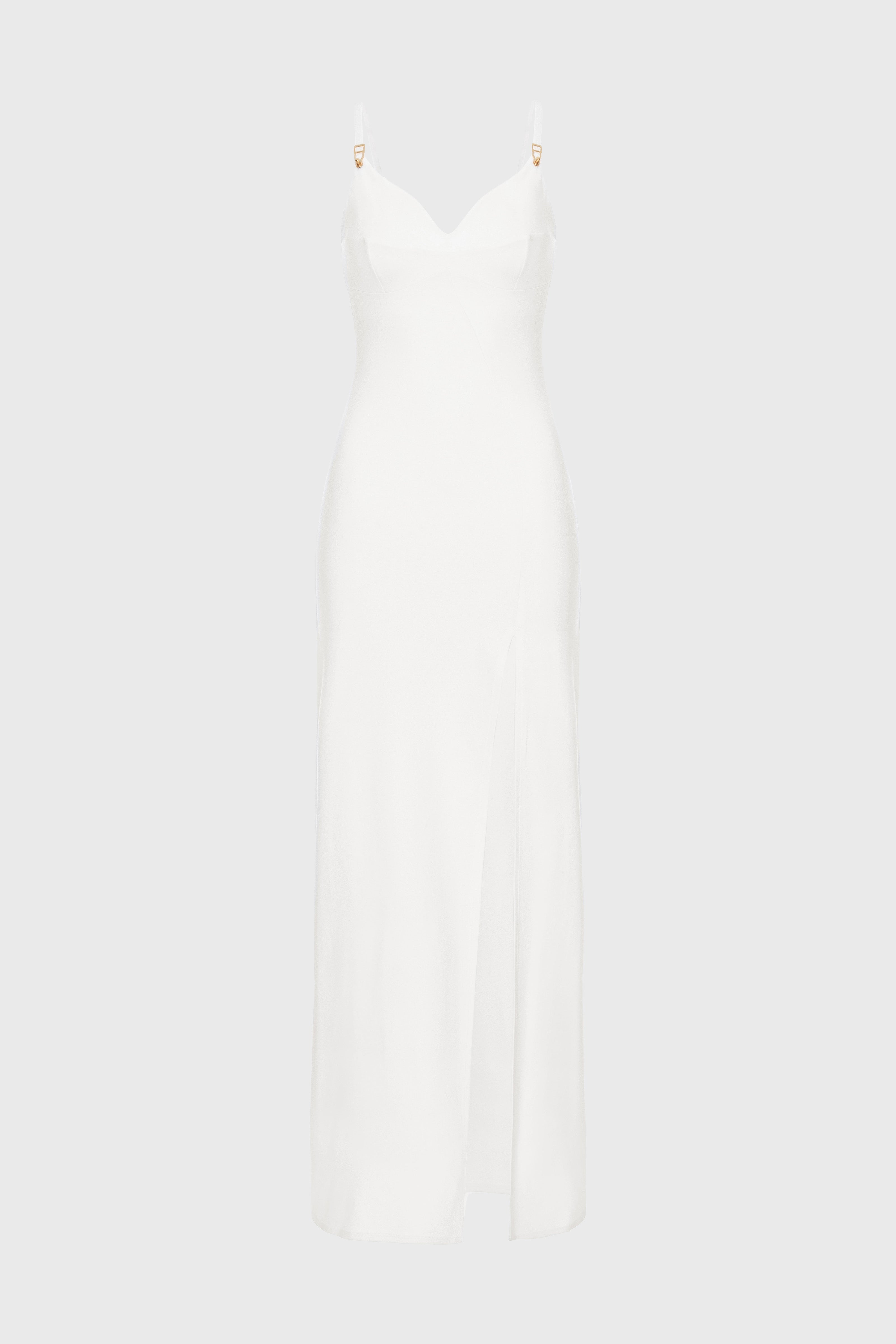 Skin Long Dress White