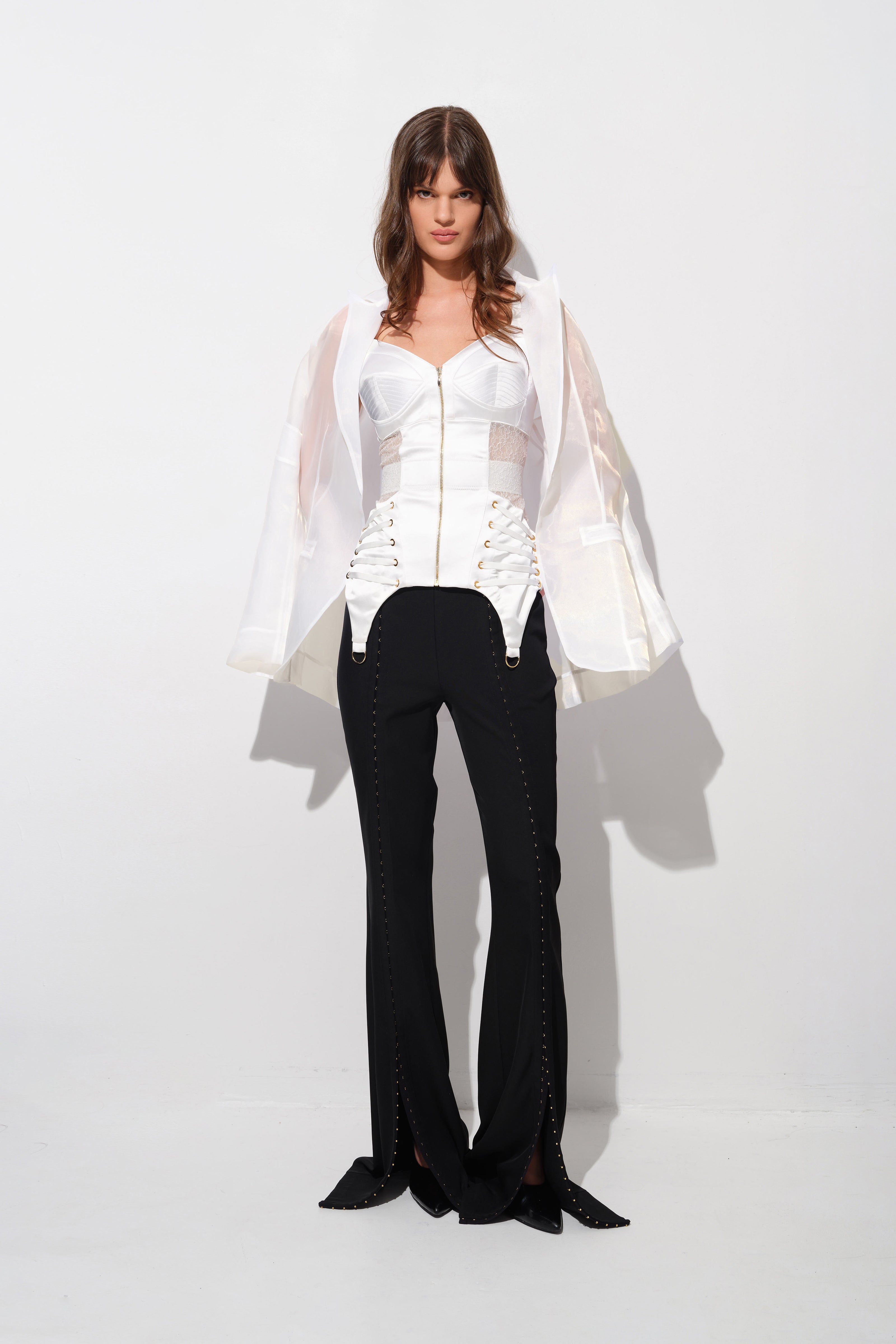 Zest Satin Corset White