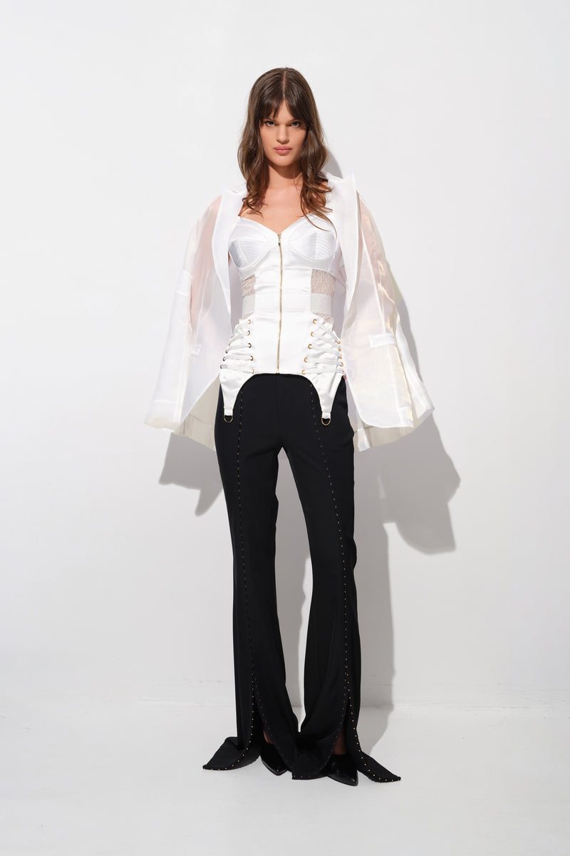 Zest Satin Corset White