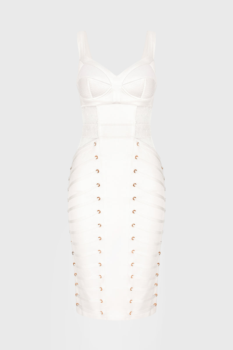Zest Midi Dress White