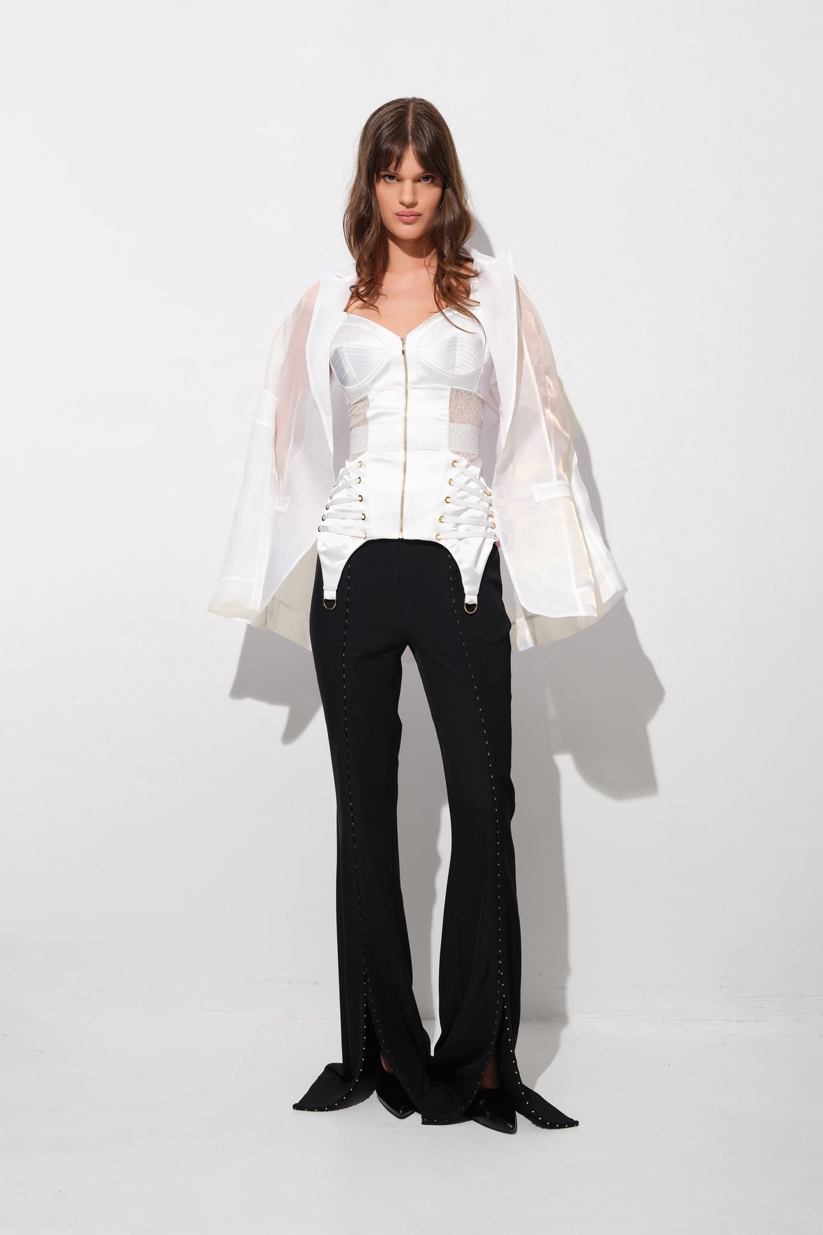 Zest Satin Corset White