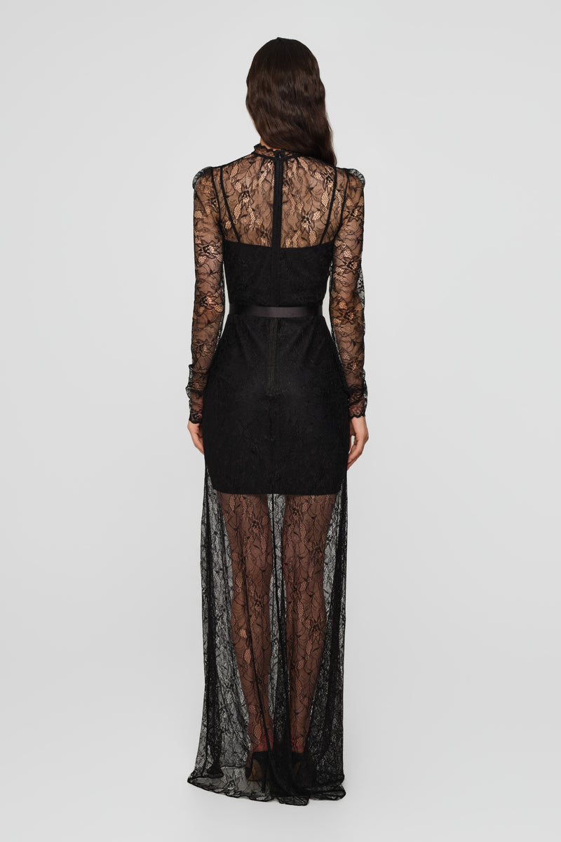 Mist Long Dress Black